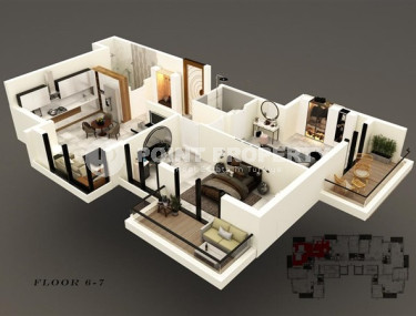 Three-room apartment, 86m², in a complex under construction in Mahmutlar, Alanya 350m from the sea-id-1391-photo-5