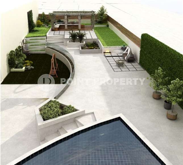 Трехкомнатная квартира, 86м², в строящемся комплексе в Махмутларе, Алания в 350м от моря-id-1391-фото-10