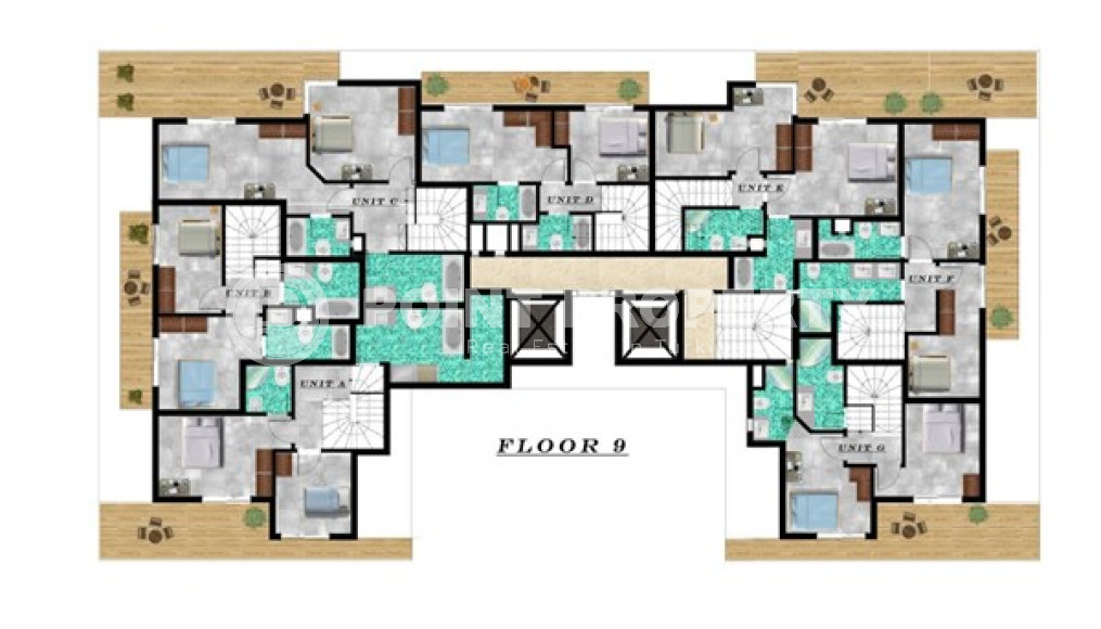 Трехкомнатная квартира, 86м², в строящемся комплексе в Махмутларе, Алания в 350м от моря-id-1391-фото-11