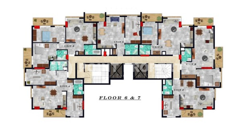 Трехкомнатная квартира, 86м², в строящемся комплексе в Махмутларе, Алания в 350м от моря-id-1391-фото-12