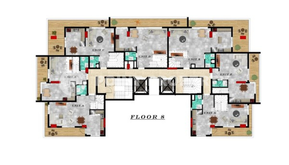 Apartment 1+1, 55m² in a residence under construction in Mahmutlar, 350 meters from the sea-id-1393-photo-14