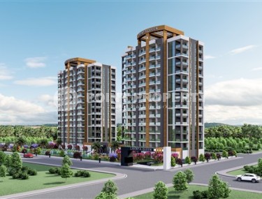 New apartments with an area of 75 - 120 m2 in a residence under construction with excellent infrastructure, Mersin, Tomyuk-id-4830-photo-1