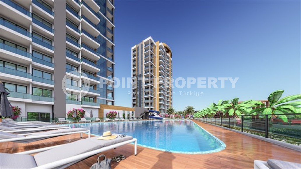 New apartments with an area of 75 - 120 m2 in a residence under construction with excellent infrastructure, Mersin, Tomyuk-id-4830-photo-14