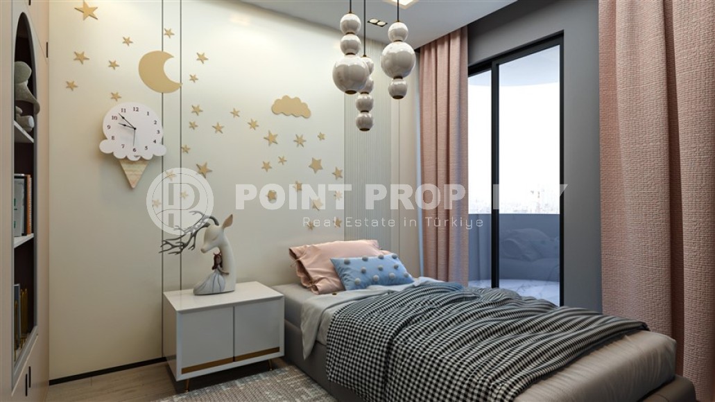 Apartments 1+1 and 2+1 with an area of 65 - 100 m2 in an investment project, Mersin, Teje-id-4835-photo-6