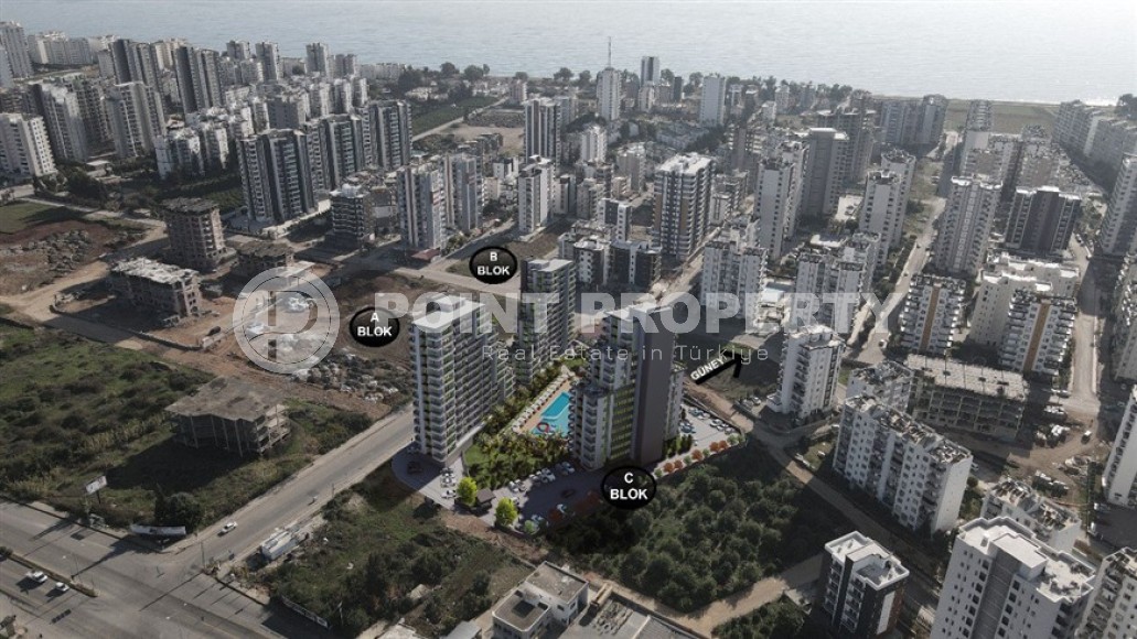 Apartments 1+1 and 2+1 with an area of 65 - 100 m2 in an investment project, Mersin, Teje-id-4835-photo-12