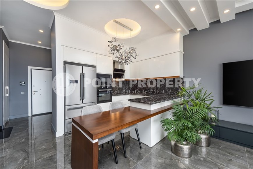 Luxurious duplex apartment with panoramic views of the sea and Alanya fortress, 500 meters from the beach-id-4842-photo-6