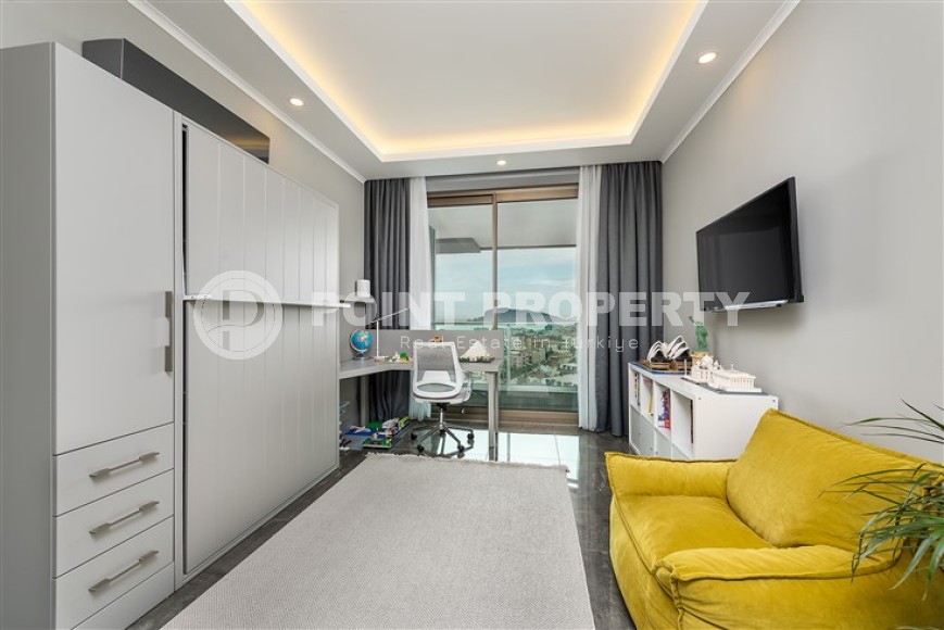 Luxurious duplex apartment with panoramic views of the sea and Alanya fortress, 500 meters from the beach-id-4842-photo-9