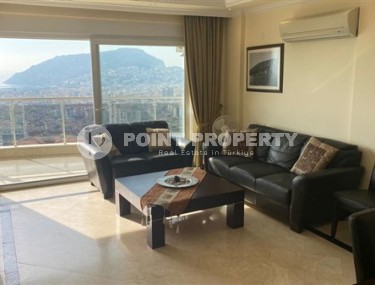 Большая двухуровневая квартира на 3-м этаже с мансардой, с роскошными панорамными видами на море и крепость Аланьи-id-4848-фото-1