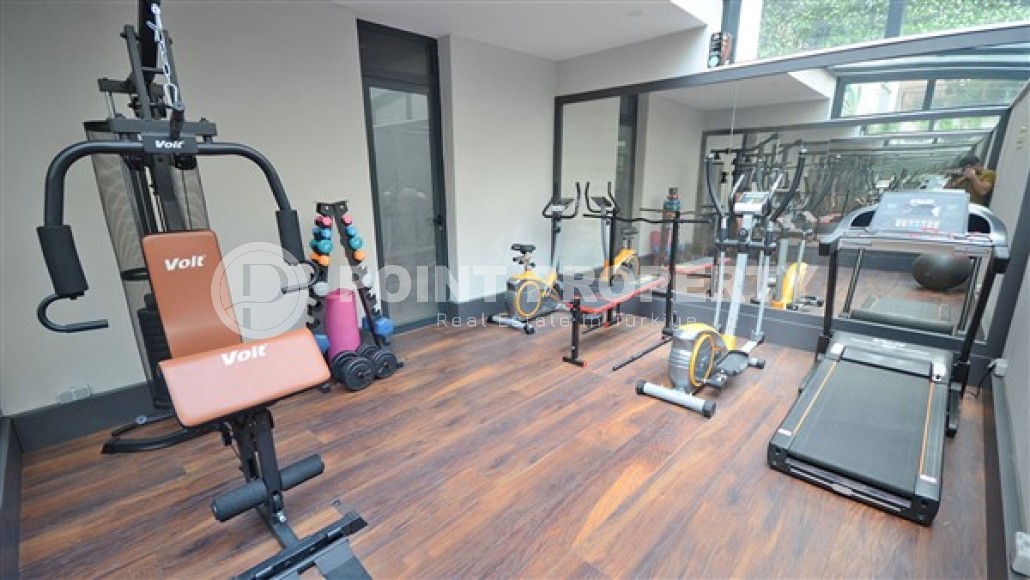 Двухуровневые апартаменты с видовой террасой, планировкой 2+1, в центральном районе города Аланьи- Гюллер Пынары, рядом с пляжем Кейкубат-id-4859-фото-11