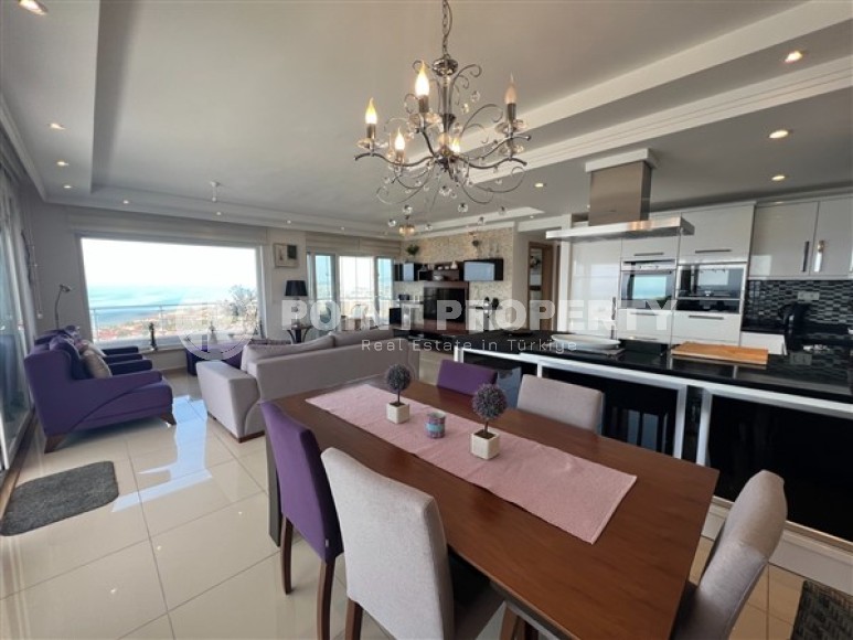 Панорамная двухуровневая квартира 4+1 на 2-м этаже с мансардой с 350 метрах от моря-id-4868-фото-3