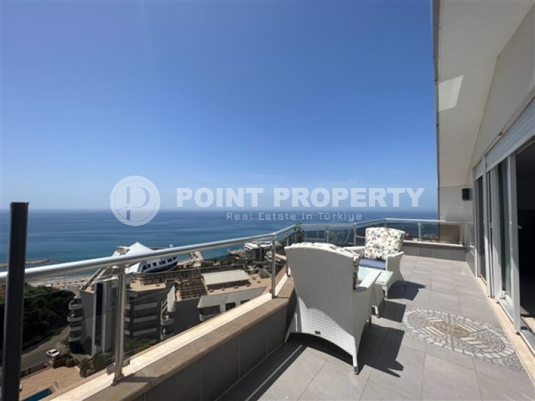 Панорамная двухуровневая квартира 4+1 на 2-м этаже с мансардой с 350 метрах от моря-id-4868-фото-13