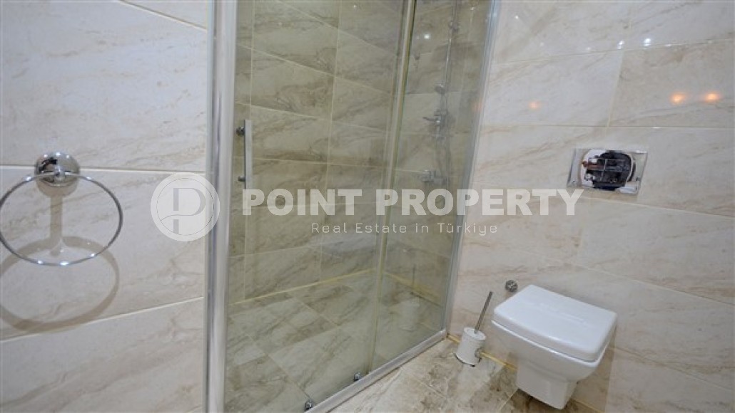 Двухуровневые апартаменты с тремя спальнями и видовой террасой, в элитном жилом комплексе, района города Аланья- Кестель-id-4869-фото-9