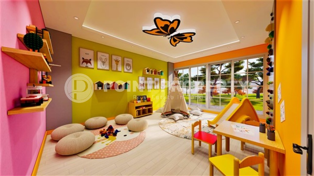 Двухуровневые апартаменты с видовой террасой, на этапе строительства, планировкой 2+1, район верхняя Оба-id-4890-фото-6