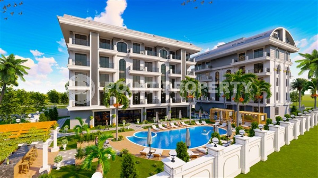 Двухуровневые апартаменты с видовой террасой, на этапе строительства, планировкой 2+1, район верхняя Оба-id-4890-фото-12