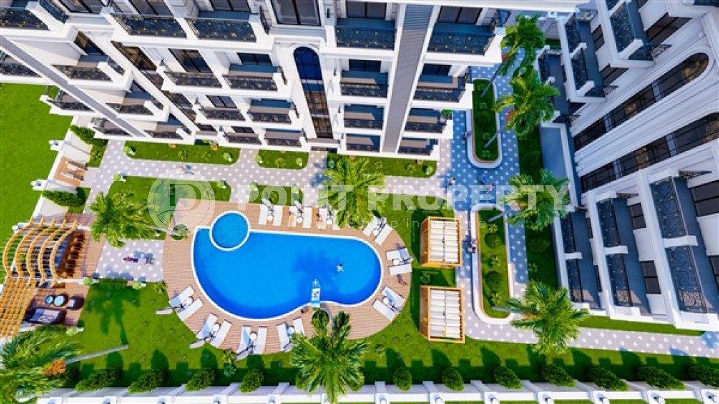 Двухуровневые апартаменты с видовой террасой, на этапе строительства, планировкой 2+1, район верхняя Оба-id-4890-фото-13