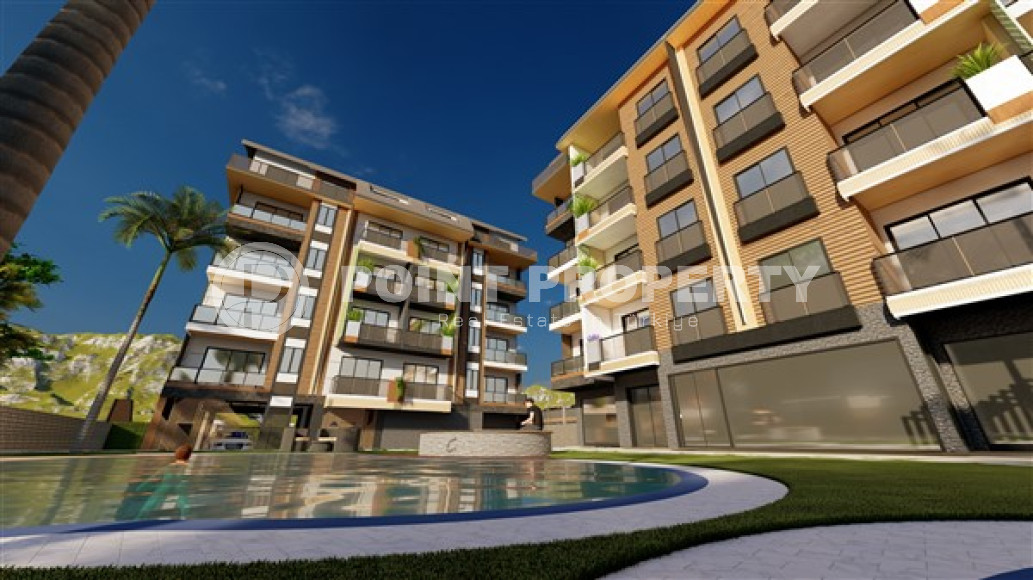 Двухкомнатная квартира, 60м² в резиденции на этапе строительства в районе Оба, Аланья-id-1398-фото-11