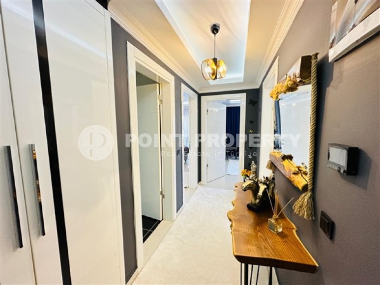 Стильная современная квартира 2+1 в 500 метрах от пляжа в зеленом, чистом районе Аланьи - Тосмур-id-4931-фото-8