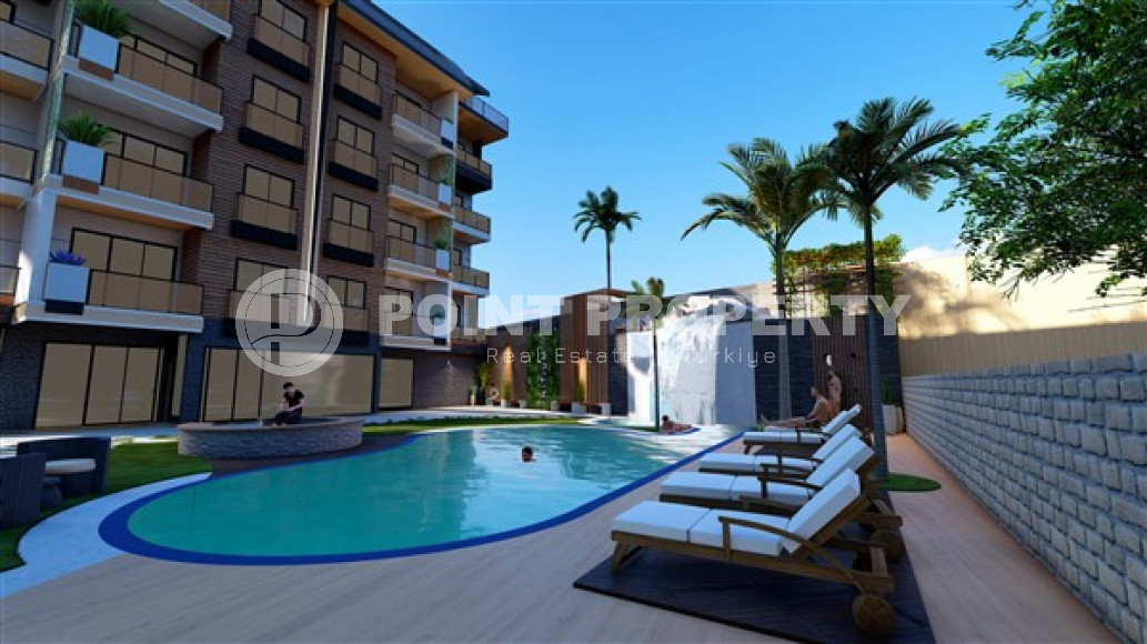 Two bedroom apartment, 90m² in a complex under construction, in Alanya - Oba-id-1400-photo-9