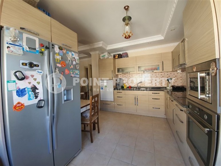 Двухуровневые апартаменты с видом на крепость Аланьи и Средиземное море, планировкой 5+1,в центре города Аланья-id-4935-фото-5