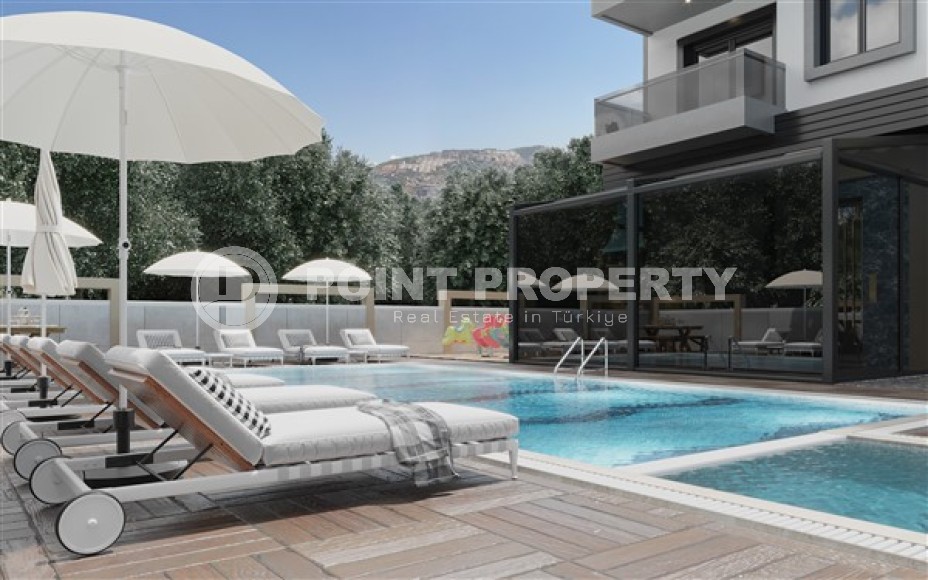 Небольшие апартаменты в современном жилом комплексе, планировкой 1+1, в районе Каргыджак-id-4953-фото-14