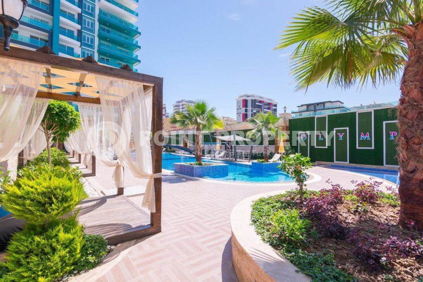 Comfortable, furnished apartment with one bedroom, in a complex with hotel-type infrastructure, near the sea, Alanya-Mahmutlar area-id-4959-photo-15