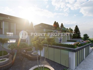 Conceptually new project - terraced apartments with swimming pools and villas at the initial stage of construction in the prestigious area of Alanya - Tepe-id-4986-photo-2