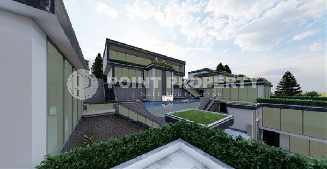 Conceptually new project - terraced apartments with swimming pools and villas at the initial stage of construction in the prestigious area of Alanya - Tepe-id-4986-photo-3