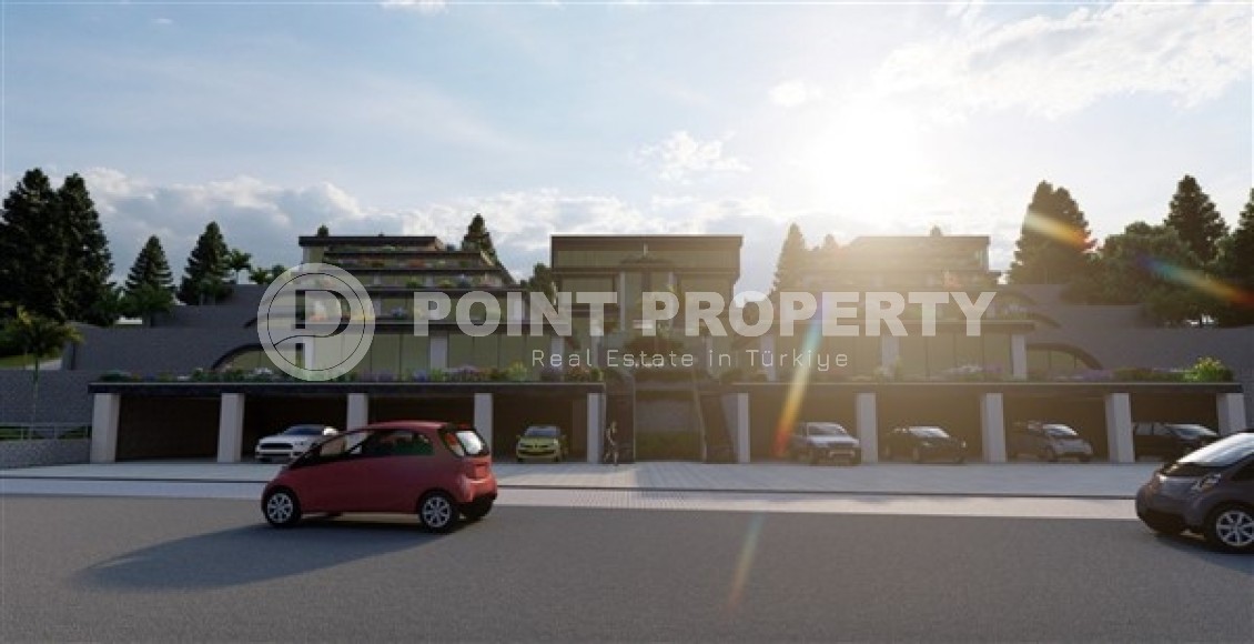 Conceptually new project - terraced apartments with swimming pools and villas at the initial stage of construction in the prestigious area of Alanya - Tepe-id-4986-photo-7