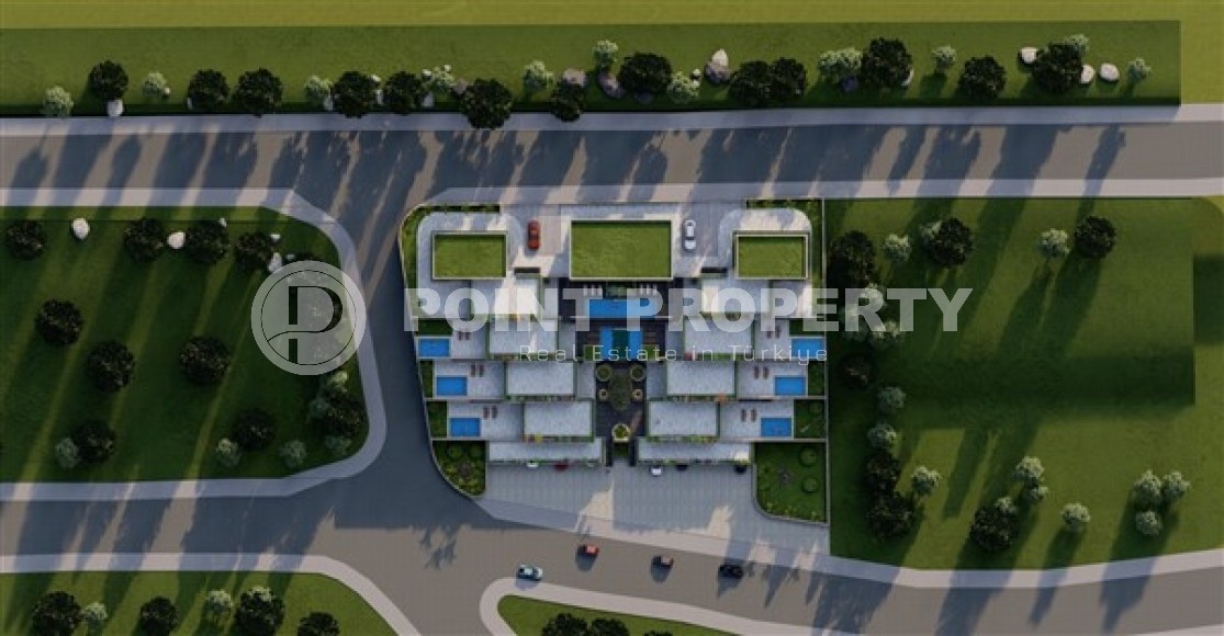 Conceptually new project - terraced apartments with swimming pools and villas at the initial stage of construction in the prestigious area of Alanya - Tepe-id-4986-photo-11