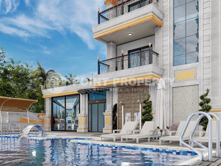 Апартаменты в роскошной резиденции на этапе строительства в популярном районе Аланьи - Махмутлар-id-4998-фото-11