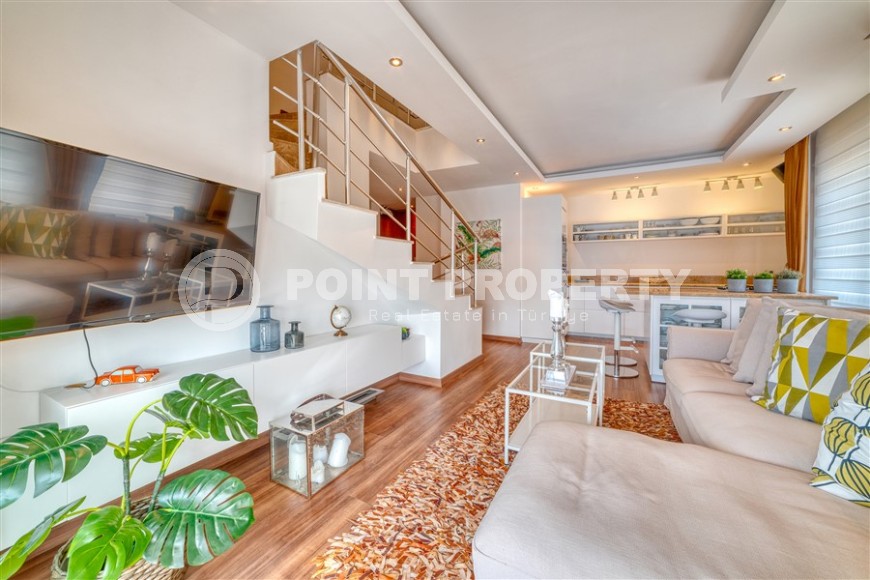 Three-room stylish apartment with terrace, duplex, furniture, 400 m from the sea-id-5028-photo-6