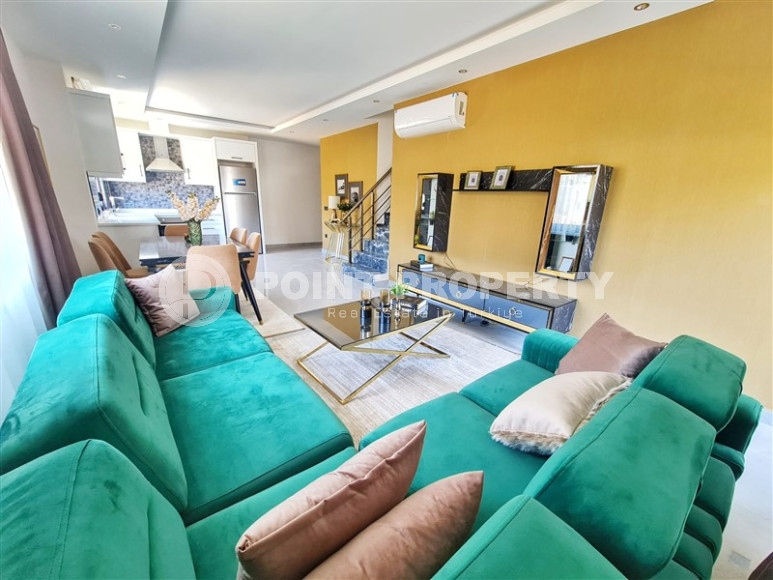 Новый дуплекс с двумя спальнями, 120м², в комплексе премиум класса в Каргыджаке, Аланья-id-1408-фото-3