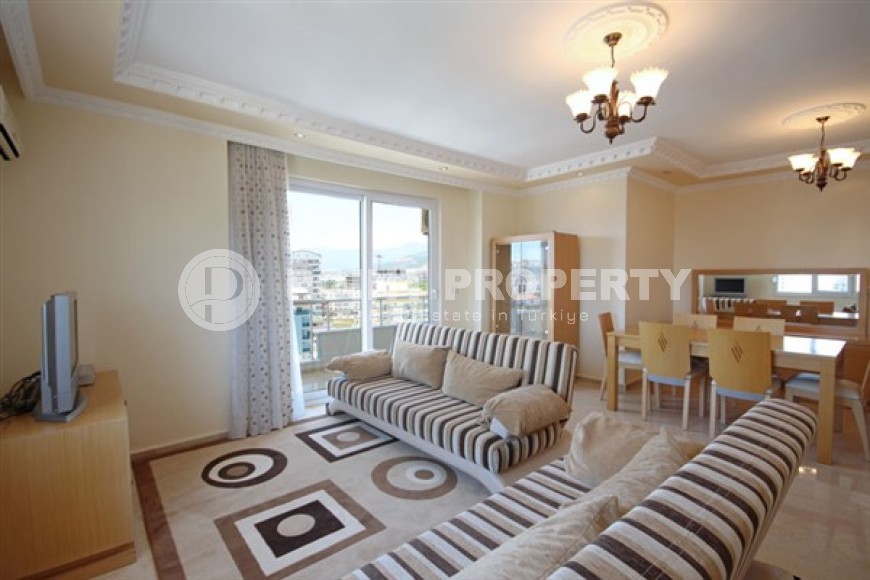 Дуплекс 4+1 с хорошим ремонтом, новой мебелью и бытовой техникой, на 9-м этаже с мансардой-id-5055-фото-1