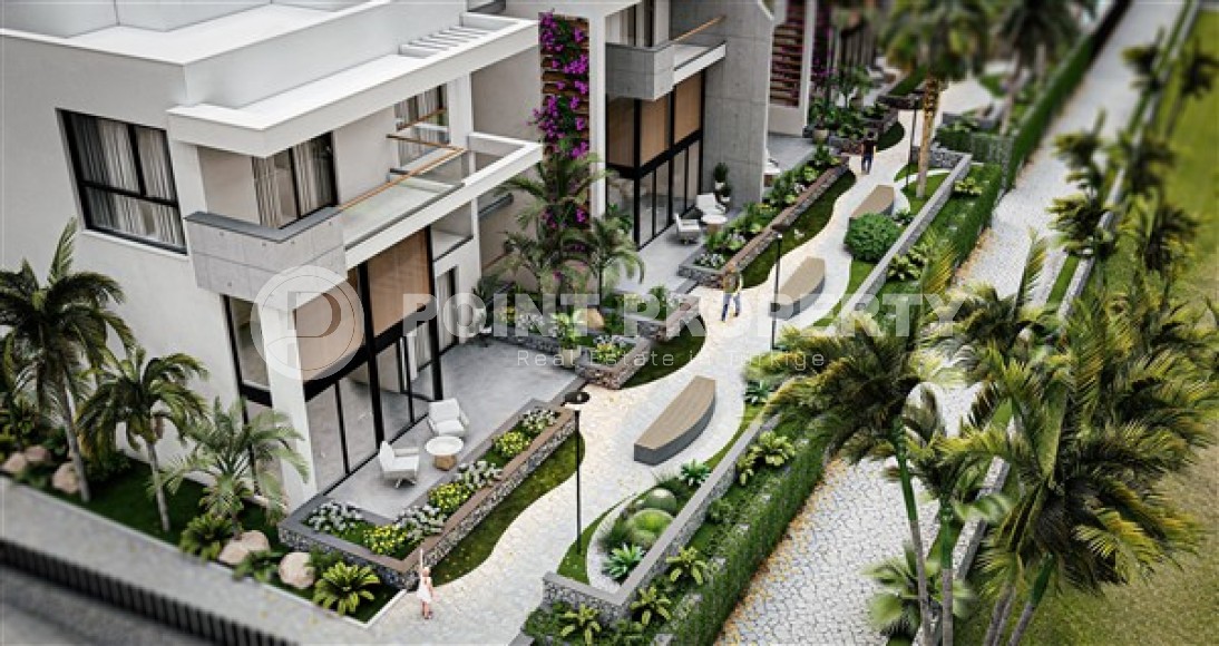 Апартаменты в современном жилом комплексе с инфраструктурой отельного типа, на этапе застройки, в городе Эсентепе - Северный Кипр-id-5067-фото-4