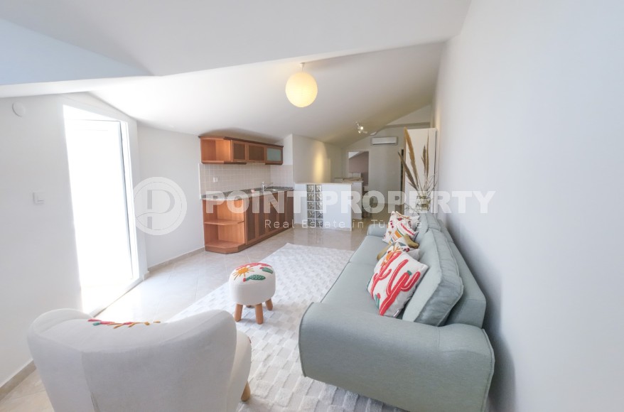 Просторный светлый дуплекс 3+2 на 5-м этаже с мансардой, в комфортабельном районе Аланьи - Оба-id-5105-фото-9