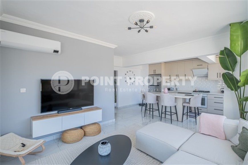 Прекрасные апартаменты с двумя спальными комнатами и видом на Средиземное море, в районе нижняя Оба-id-5108-фото-4