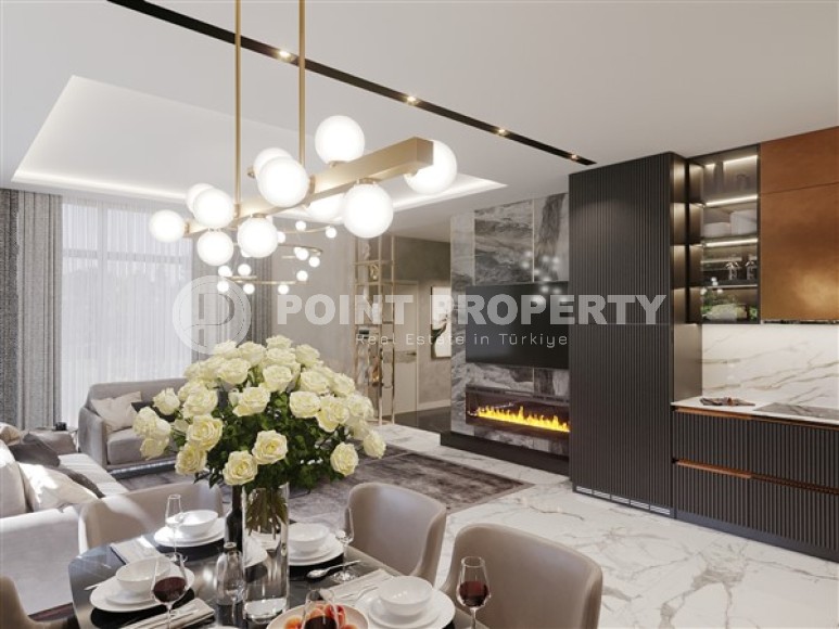 Роскошная трехэтажная вилла 4+1 с инфинити бассейном в престижном районе Аланьи - Каргыджак-id-5115-фото-2