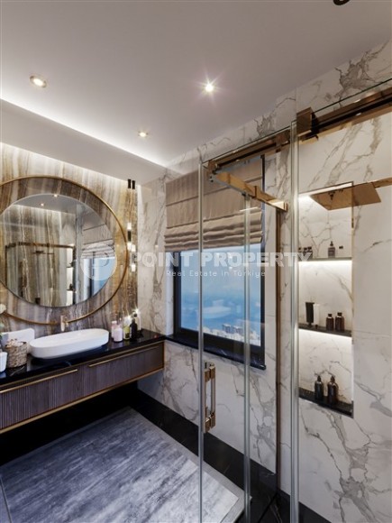 Роскошная трехэтажная вилла 4+1 с инфинити бассейном в престижном районе Аланьи - Каргыджак-id-5115-фото-3