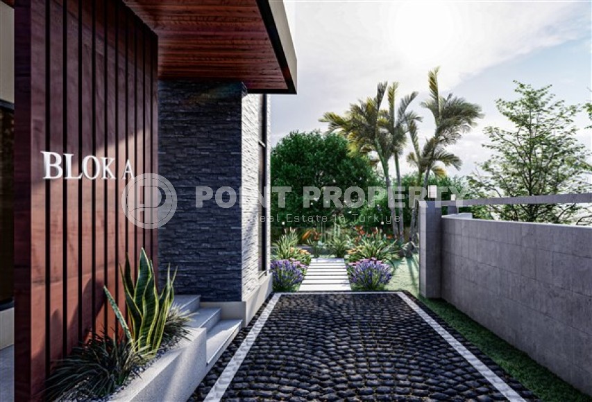 Роскошная трехэтажная вилла 4+1 с инфинити бассейном в престижном районе Аланьи - Каргыджак-id-5115-фото-8