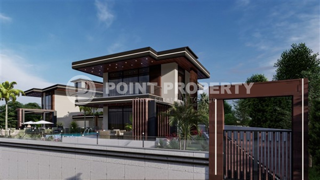 Роскошная трехэтажная вилла 4+1 с инфинити бассейном в престижном районе Аланьи - Каргыджак-id-5115-фото-12