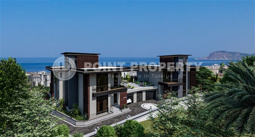 Роскошная трехэтажная вилла 4+1 с инфинити бассейном в престижном районе Аланьи - Каргыджак-id-5115-фото-14