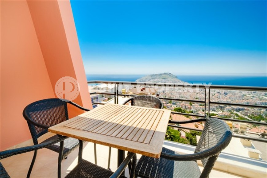 Панорамный дуплекс с роскошным видом на море и крепость Аланьи с элитном районе Бекташ-id-5135-фото-19