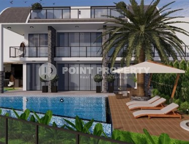 Роскошная трехэтажная вилла с инфинити бассейном в престижном районе Аланьи - Каргыджак и в 600 метрах от моря-id-5152-фото-1