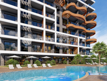 Stylish complex with panoramic views of the Mediterranean Sea in the Avsallar area. Apartments 63-142 m2-id-1001-photo-4