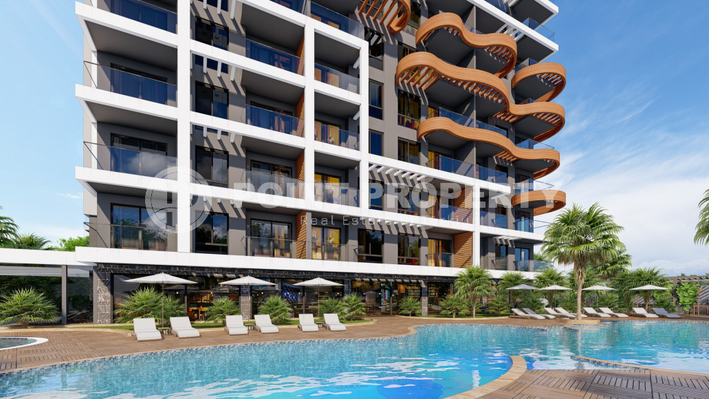 Stylish complex with panoramic views of the Mediterranean Sea in the Avsallar area. Apartments 63-142 m2-id-1001-photo-4