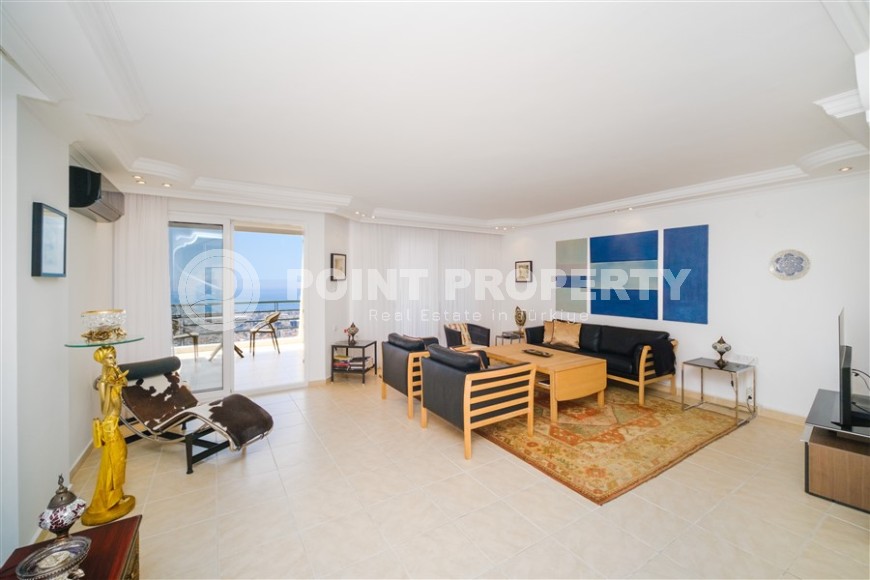 Меблированные двухуровневые апартаменты с тремя спальными комнатами в экологически чистом районе Аланьи - Бекташ-id-5178-фото-3