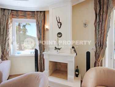 Вилла с пятью спальными комнатами с большой видовой террасой и видом на Средиземное море, в районе Каргыджак-id-5235-фото-5