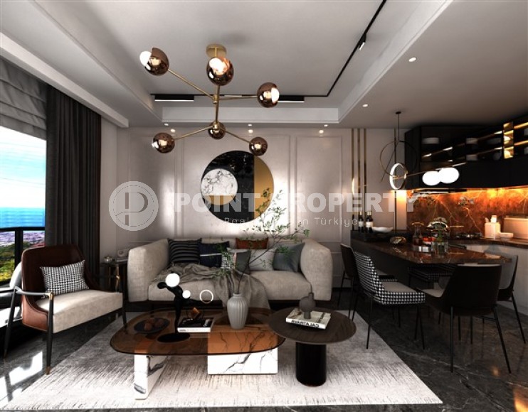 Apartments with 1+1 layouts, penthouses with 2+1 layouts, in a modern residential complex under construction in the center of Alanya, Cleopatra district-id-5271-photo-2