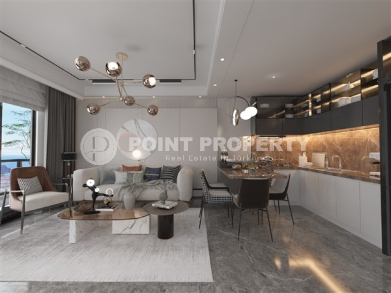 Apartments with 1+1 layouts, penthouses with 2+1 layouts, in a modern residential complex under construction in the center of Alanya, Cleopatra district-id-5271-photo-3