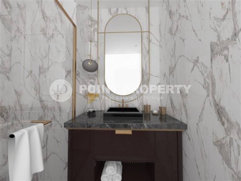 Apartments with 1+1 layouts, penthouses with 2+1 layouts, in a modern residential complex under construction in the center of Alanya, Cleopatra district-id-5271-photo-6